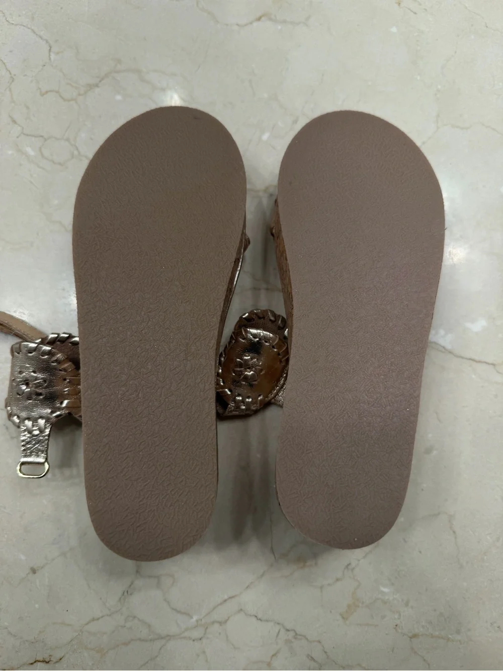 Jack Rogers Metallic Gold Braided Medallion Sandals